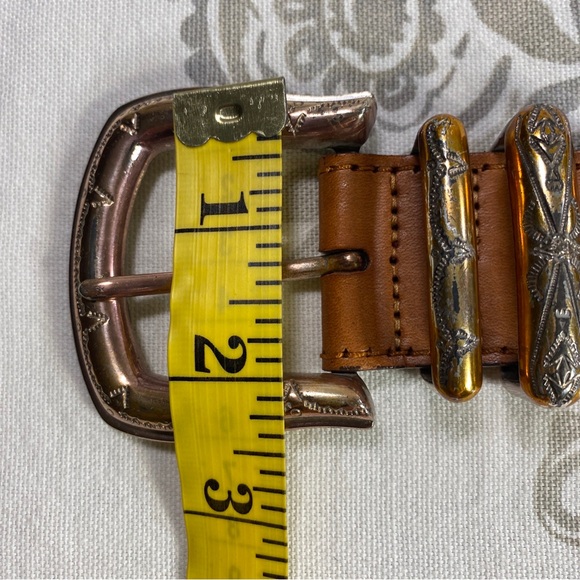 Fossil Brown Woven Belt with Silver Accents - Picture 14 of 16